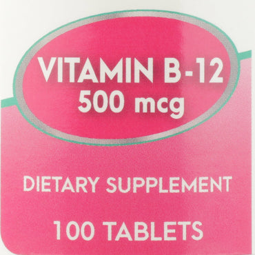 Geri-Care® Vitamin Supplement Vitamin B12 500 mcg Strength Tablet 100 per Bottle (1108646_CS)