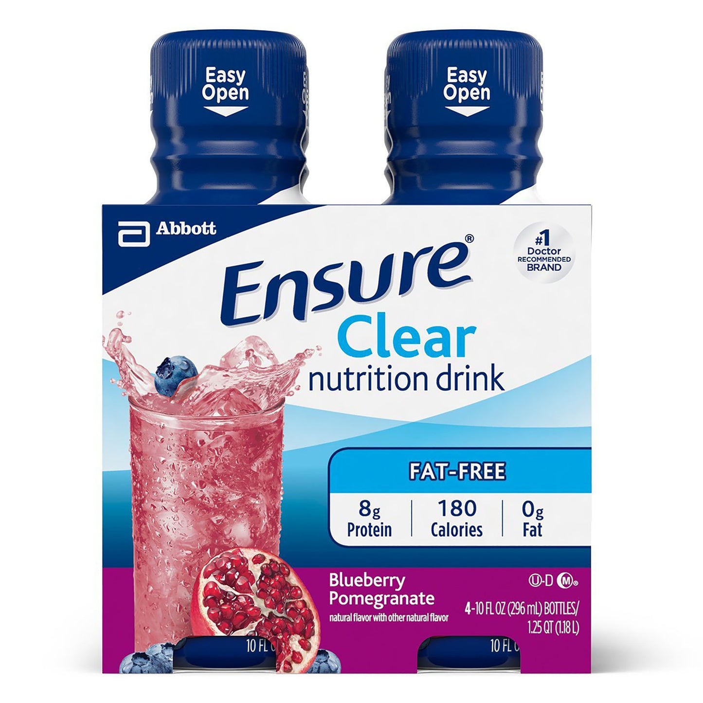 Ensure® Clear Oral Supplement Blueberry Pomegranate Flavor Liquid 10 oz. Bottle (853984_CS)