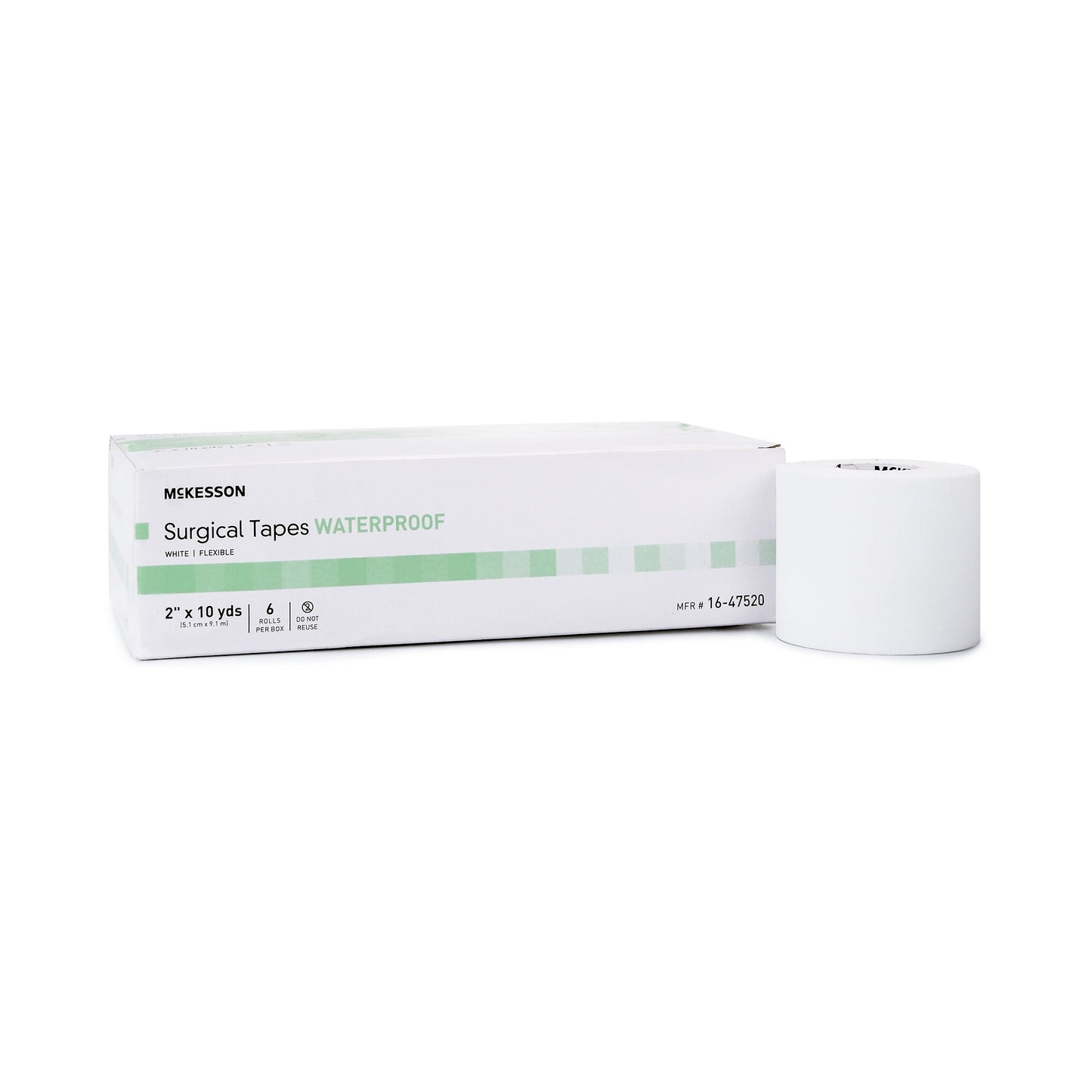 McKesson Waterproof Medical Tape White 2 Inch X 10 Yard Adhesive NonSterile (520284_EA)