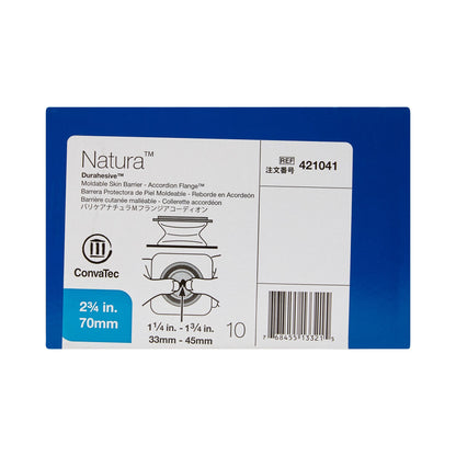 Natura™ Ostomy Barrier Moldable Durahesive® Adhesive 70 mm Flange System Hydrocolloid Tape Collar 1-1/4 to 1-3/4 Inch Opening (902068_BX)