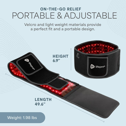 AllevaRed Pro Light Therapy Belt 6-7/8 X 49-3/5 Inch (1271033_EA)