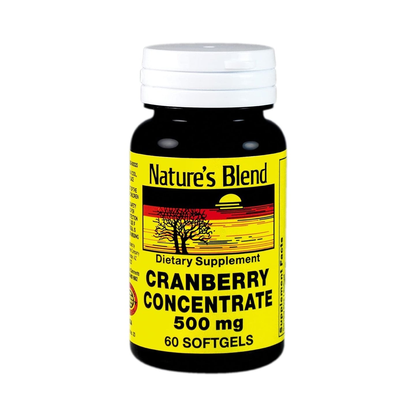 Nature's Blend Herbal Supplement Cranberry Concentrate 500 mg Strength Softgel 60 per Bottle Cranberry Flavor (958782_BT)