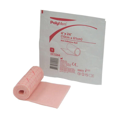 PolyMem® Foam Dressing 4 X 24 Inch Without Border Film Backing Nonadhesive Roll Sterile (293901_CS)
