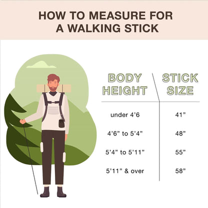 Brazos™ Walking Stick Wood 55 Inch Height Safari (1229023_EA)