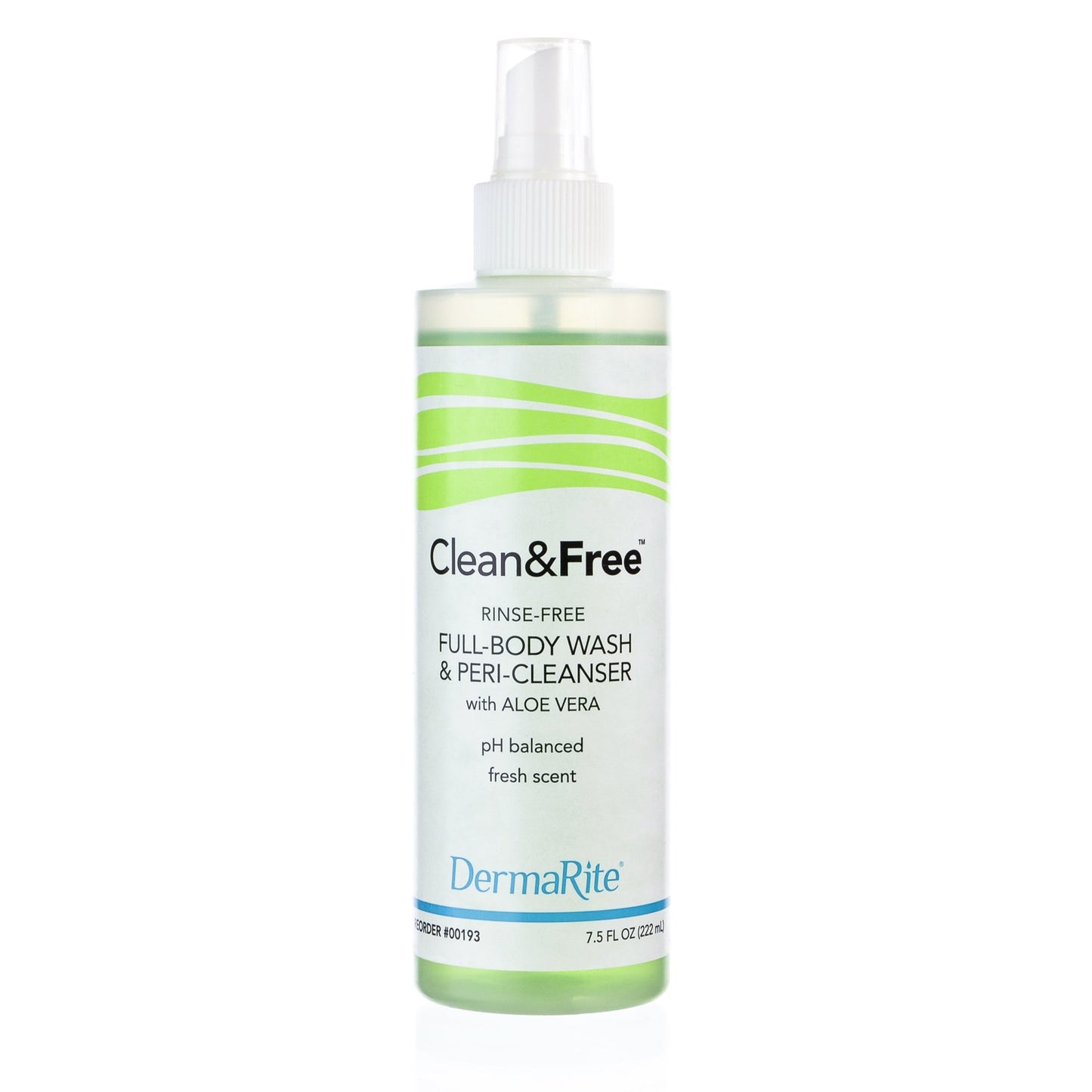 Clean & Free® Rinse-Free Shampoo and Body Wash 7.5 oz. Pump Bottle Scented (630347_EA)