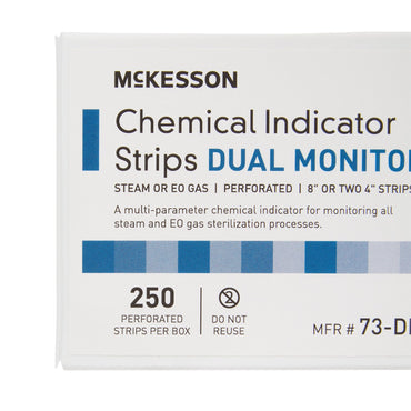 McKesson Sterilization Chemical Indicator Strip Steam / EO Gas 8 Inch Length (524530_CS)