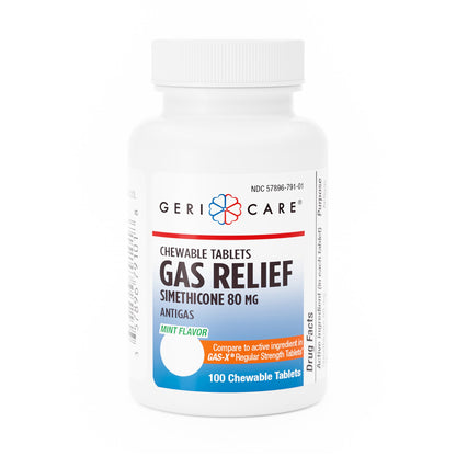 Geri-Care Gas Relief 80 mg Strength Chewable Tablet 100 per Bottle (1196557_CS)