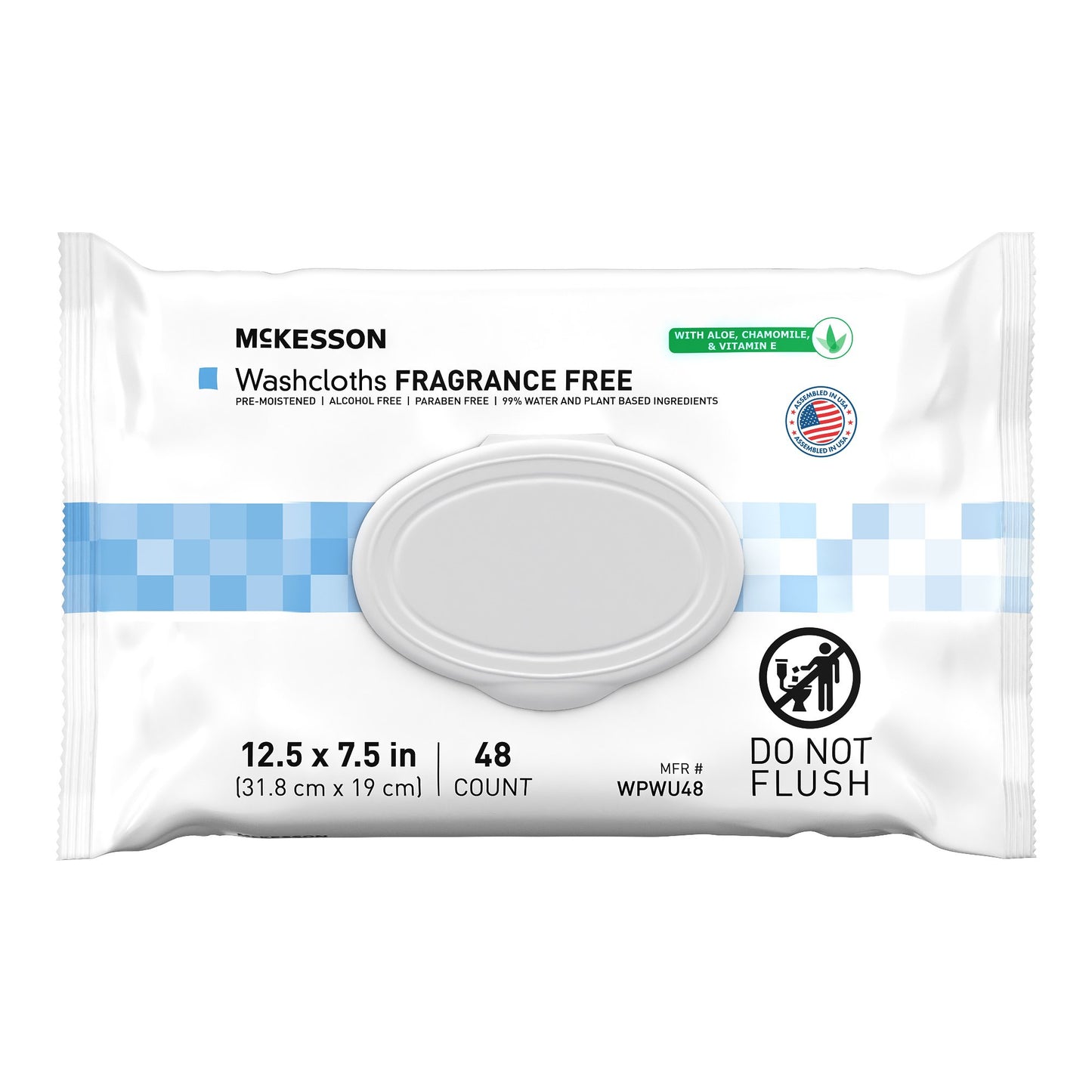 McKesson Personal Cleansing Wipe Soft Pack Unscented 48 Count (1246811_CS)
