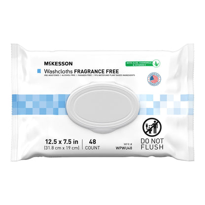 McKesson Personal Cleansing Wipe Soft Pack Unscented 48 Count (1246811_CS)