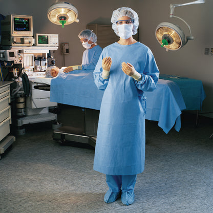 ULTRA Non-Reinforced Surgical Gown with Towel Small Blue Sterile AAMI Level 3 Disposable (237371_CS)