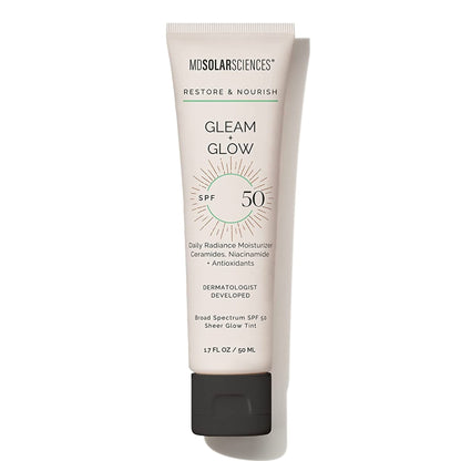 MDSolarsciences™ Gleam + Glow SPF50 Facial Moisturizer with Sunscreen 1.7 oz. Tube Scented Cream (1230944_PK)