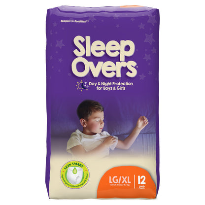 Cuties® Sleep Overs® Unisex Youth Absorbent Underwear Pull On with Tear Away Seams Large / X-Large Disposable Heavy Absorbency (711917_PK)