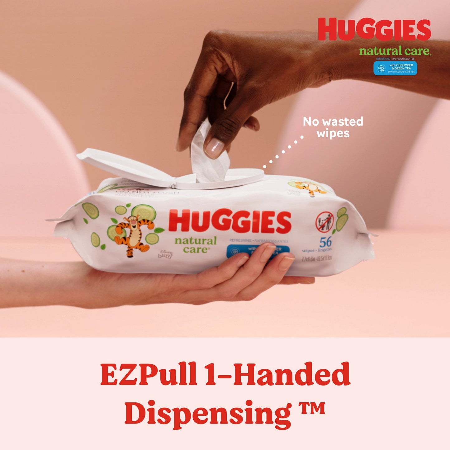 Huggies® Natural Care™ Refreshing Baby Wipe Soft Pack Cucumber / Green Tea Scent 560 Count (1160312_CS)