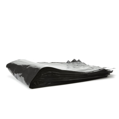 Colonial Bag Trash Bag 60 gal. Black LLDPE 1 mil 38 X 58 Inch X-Seal Bottom Flat Pack (862343_CS)