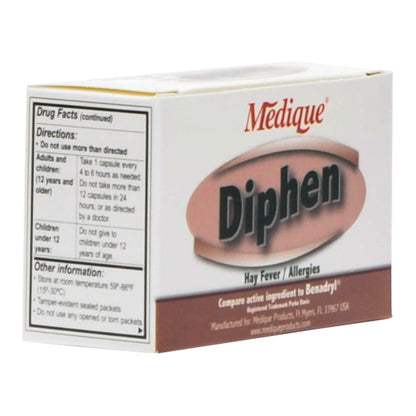 Diphen Allergy Relief 25 mg Strength Caplet 24 per Box (498724_CS)