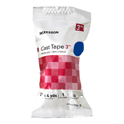 McKesson Cast Tape 3 Inch X 12 Foot Fiberglass Blue (733692_BX)