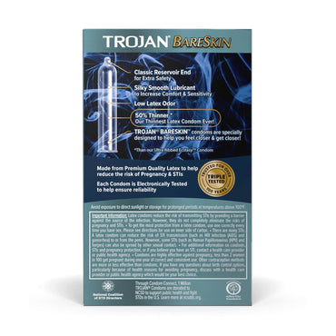 Trojan® Bareskin Condom Lubricated 10 per Box (1193266_BX)