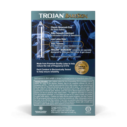 Trojan® Bareskin Condom Lubricated 10 per Box (1193266_BX)