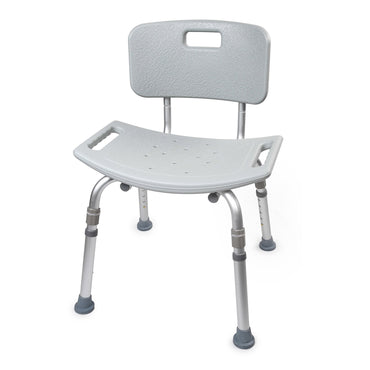 McKesson Bath Bench Without Arms Aluminum Frame Removable Backrest 19-1/4 Inch Seat Width 300 lbs. Weight Capacity (1073631_CS)