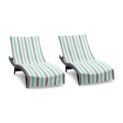 Hospeco® Cabo Cabana Chaise Cover 30x85 Grey/Green, Pack of 2 (CC-CABOCABANA-GY/GR)