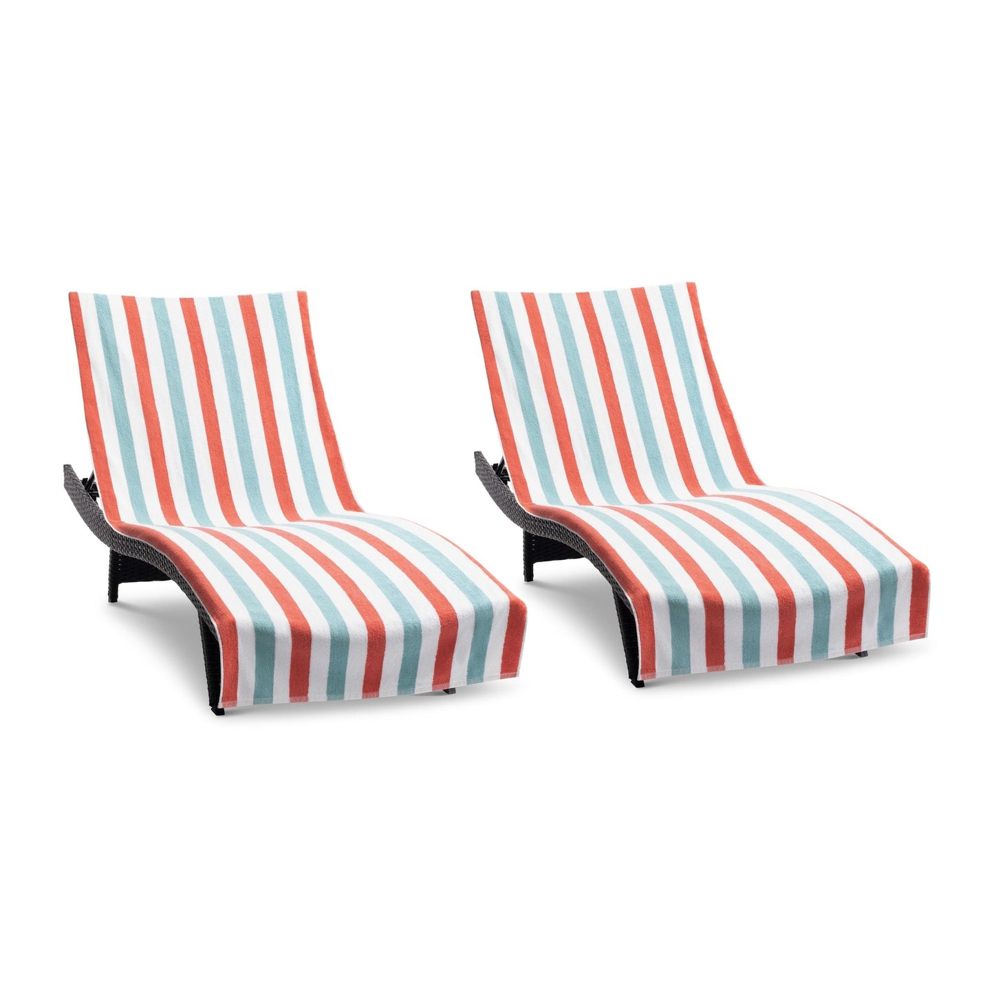 Hospeco® Cabo Cabana Chaise Cover 30x85 Red/Blue, 12/Case (HOSCC-CC-OR-BL-CS)