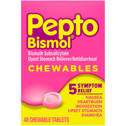 Pepto Bismol® Anti-Diarrheal 262 mg Strength Chewable Tablet 48 per Box (651062_BX)