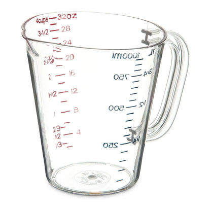Carlisle Commercial Measuring Cup, 1 qt, Clear (CFS4314307)