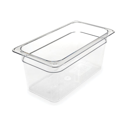 Carlisle StorPlus Polycarbonate Food Pan, 5.7 qt, 6.88 x 12.75 x 6, Clear, Plastic (CFS3066207)