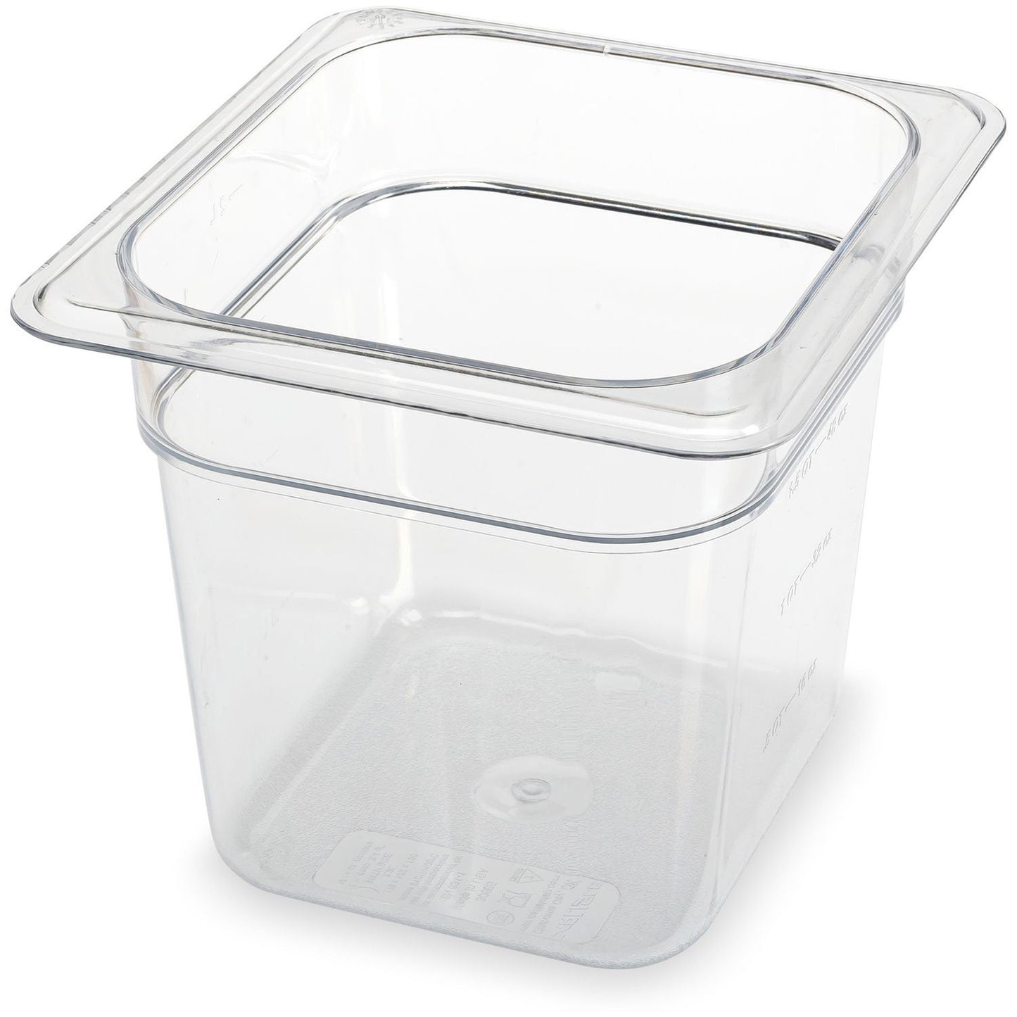 Carlisle StorPlus Polycarbonate Food Pan, 2.5 qt, 6.38 x 6.75 x 6, Clear, Plastic (CFS3068507)