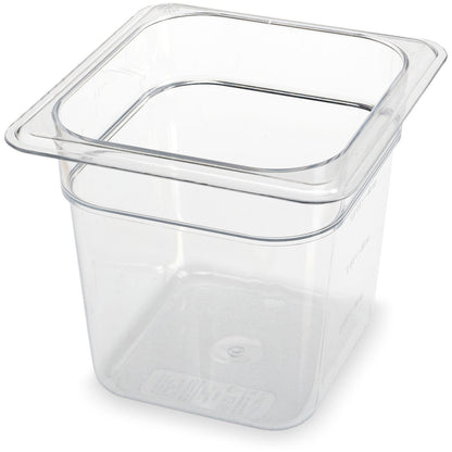 Carlisle StorPlus Polycarbonate Food Pan, 2.5 qt, 6.38 x 6.75 x 6, Clear, Plastic (CFS3068507)