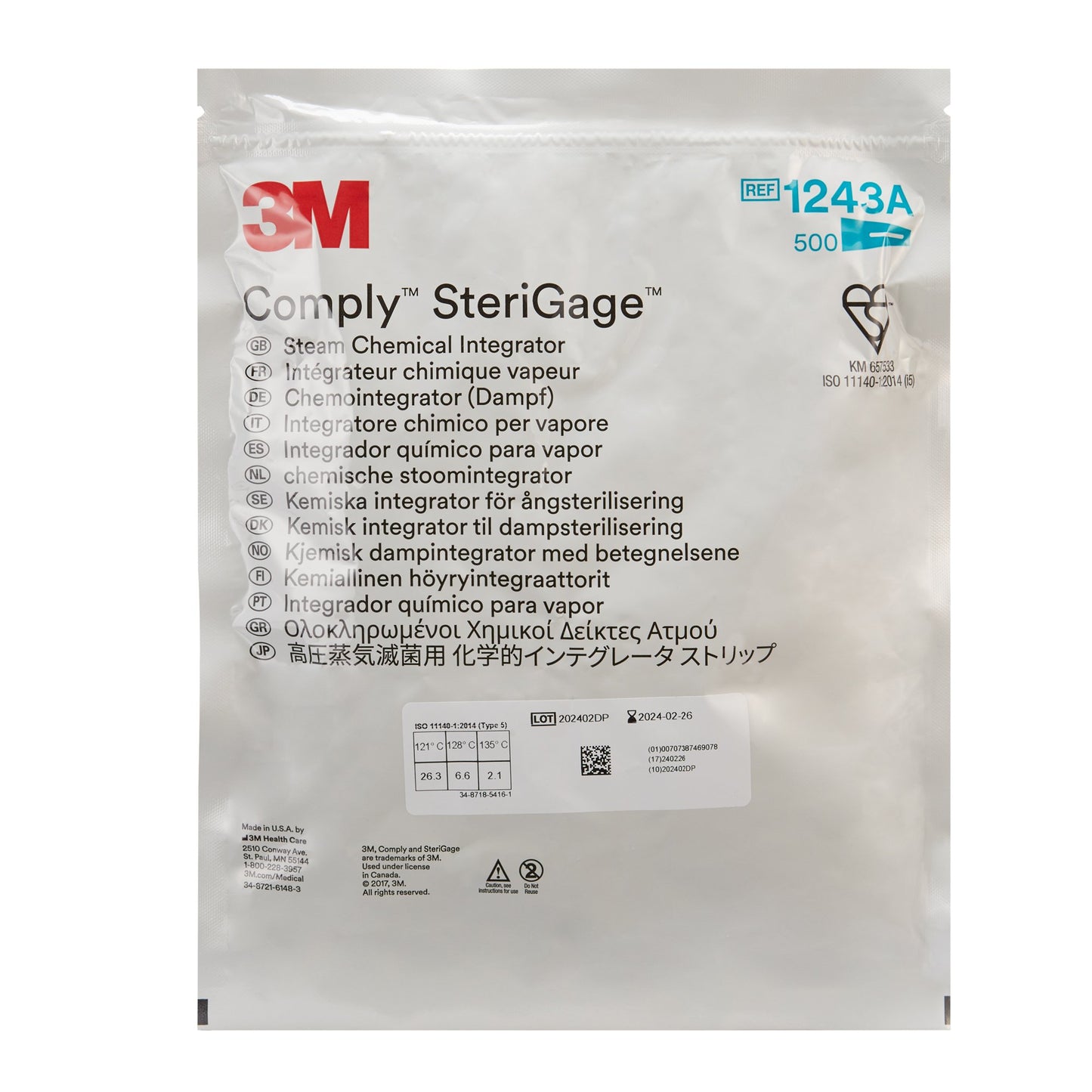 Attest™ Sterilization Chemical Integrator Strip Steam 2 Inch Length (134499_BG)