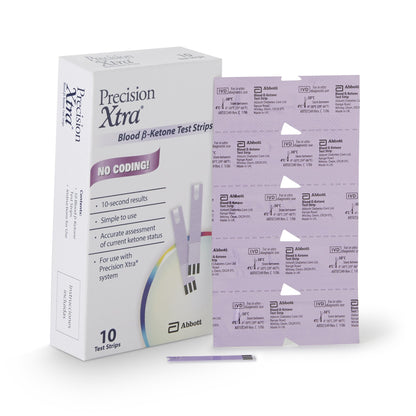 Precision Xtra® Blood Glucose and Ketone Test Strips 10 Strips per Pack (647191_BX)