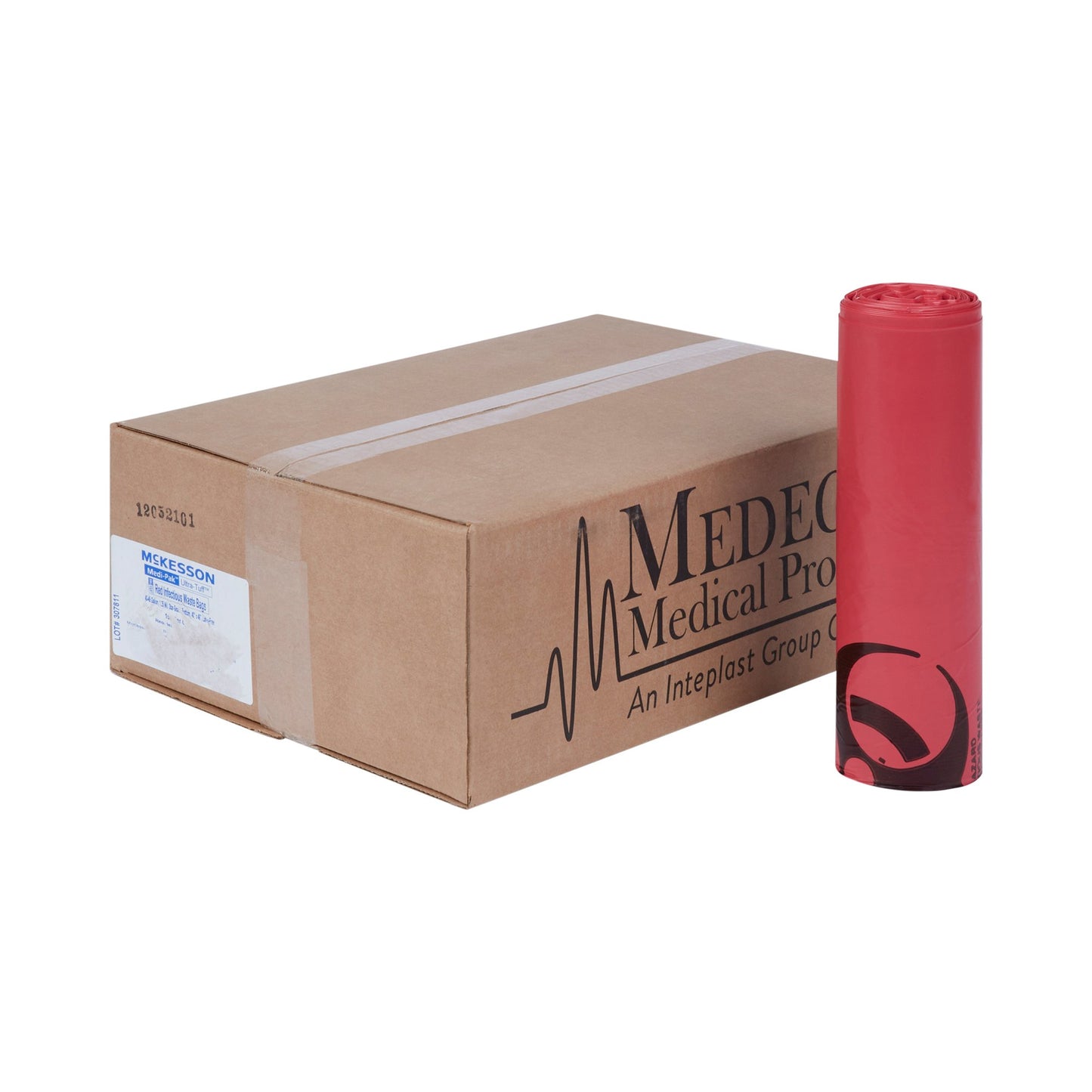 McKesson Biohazard Waste Bag Biohazard Symbol / Infectious Waste 40 to 45 gal. Red 40 X 46 Inch (185366_CS)