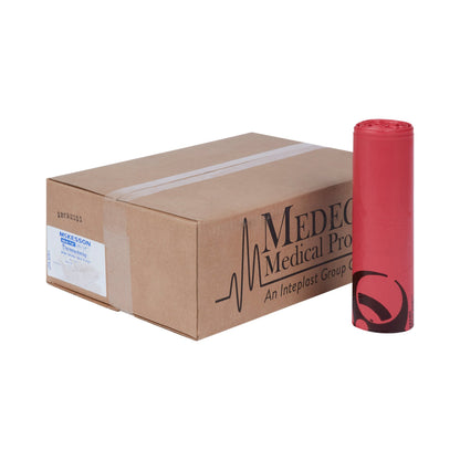McKesson Biohazard Waste Bag Biohazard Symbol / Infectious Waste 40 to 45 gal. Red 40 X 46 Inch (185366_CS)