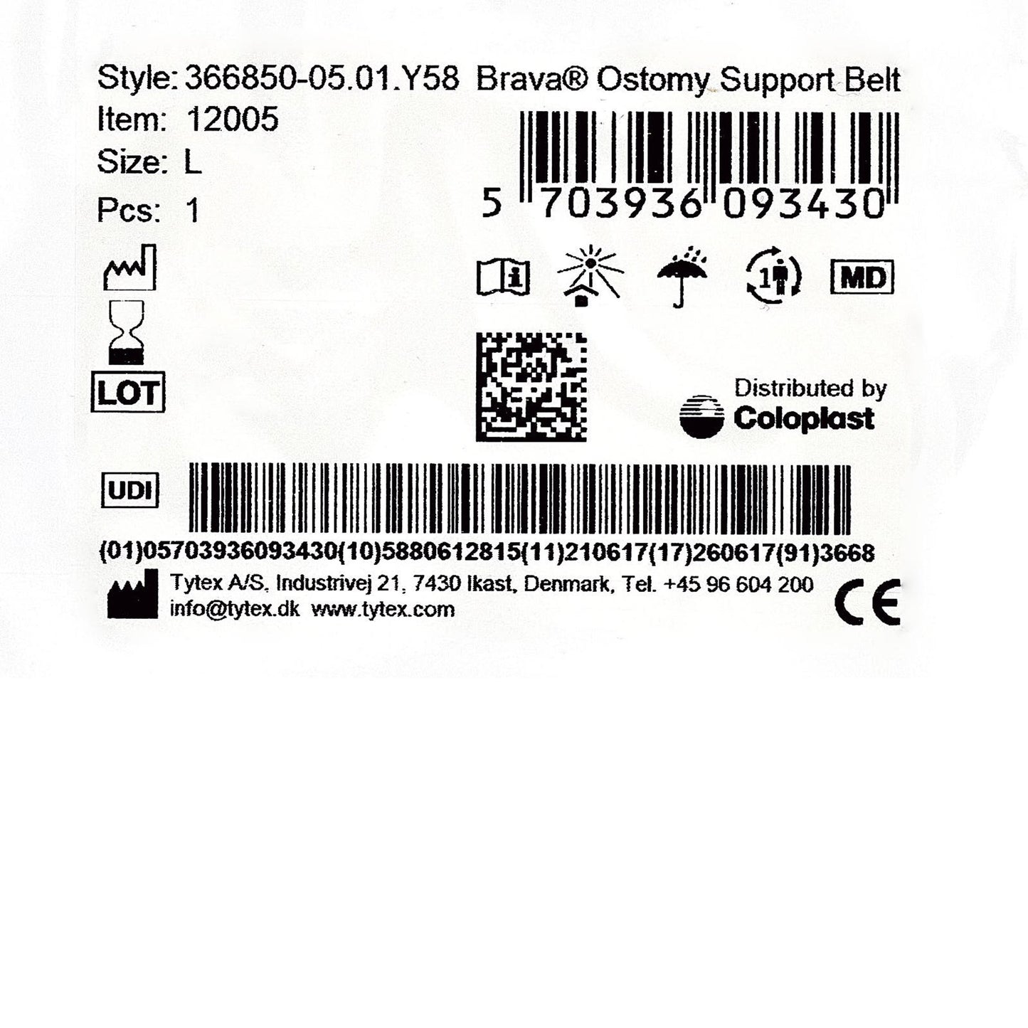 Brava® Ostomy Support Belt Large (1124385_BX)