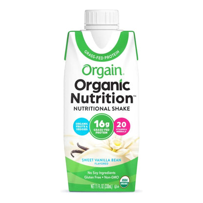 Orgain® Organic Nutritional Shake Oral Supplement Sweet Vanilla Bean Flavor Liquid 11 oz. Carton (1175952_EA)