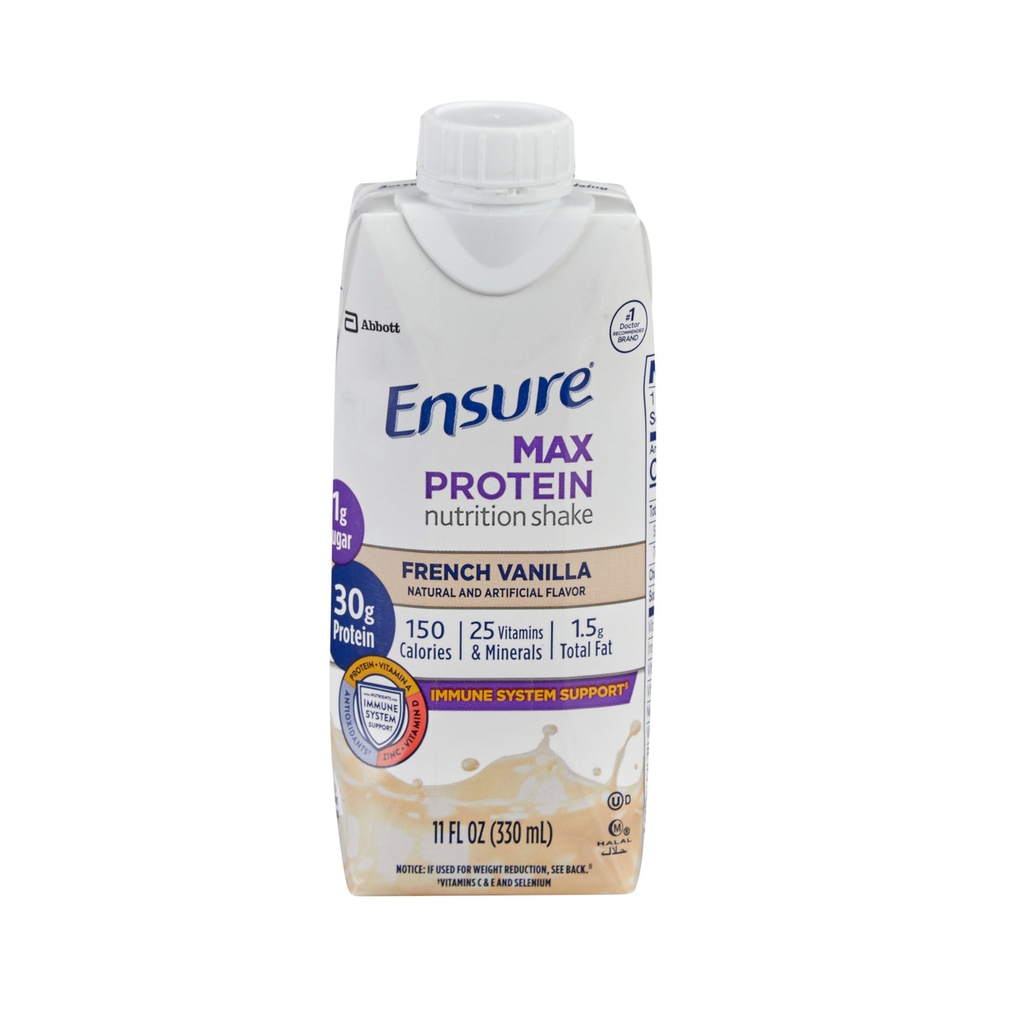 Ensure® Max Protein Nutrition Shake Oral Supplement French Vanilla Flavor Liquid 11 oz. Reclosable Carton (1209630_PK)