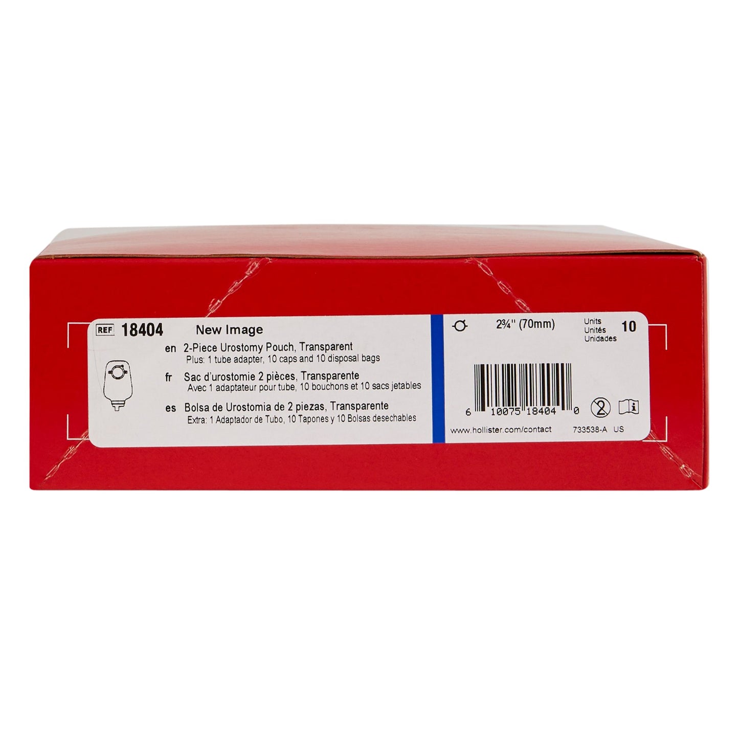 New Image™ Urostomy Pouch Two-Piece System 9 Inch Length, Maxi 2-3/4 Inch Stoma Drainable (400982_EA)