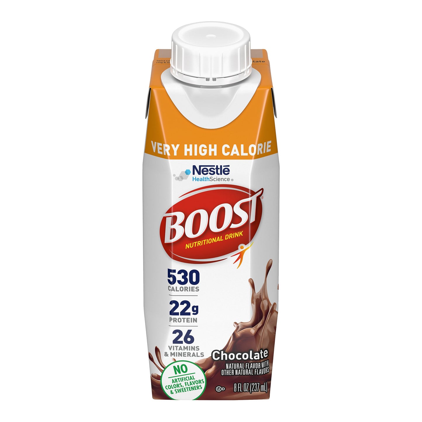 Boost® Very High Calorie Oral Supplement Chocolate Flavor Liquid 8 oz. Reclosable Carton (1212300_CS)