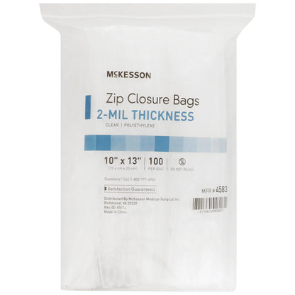 McKesson Reclosable Bag 10 X 13 Inch Polyethylene Clear Zipper Closure (864520_BX)
