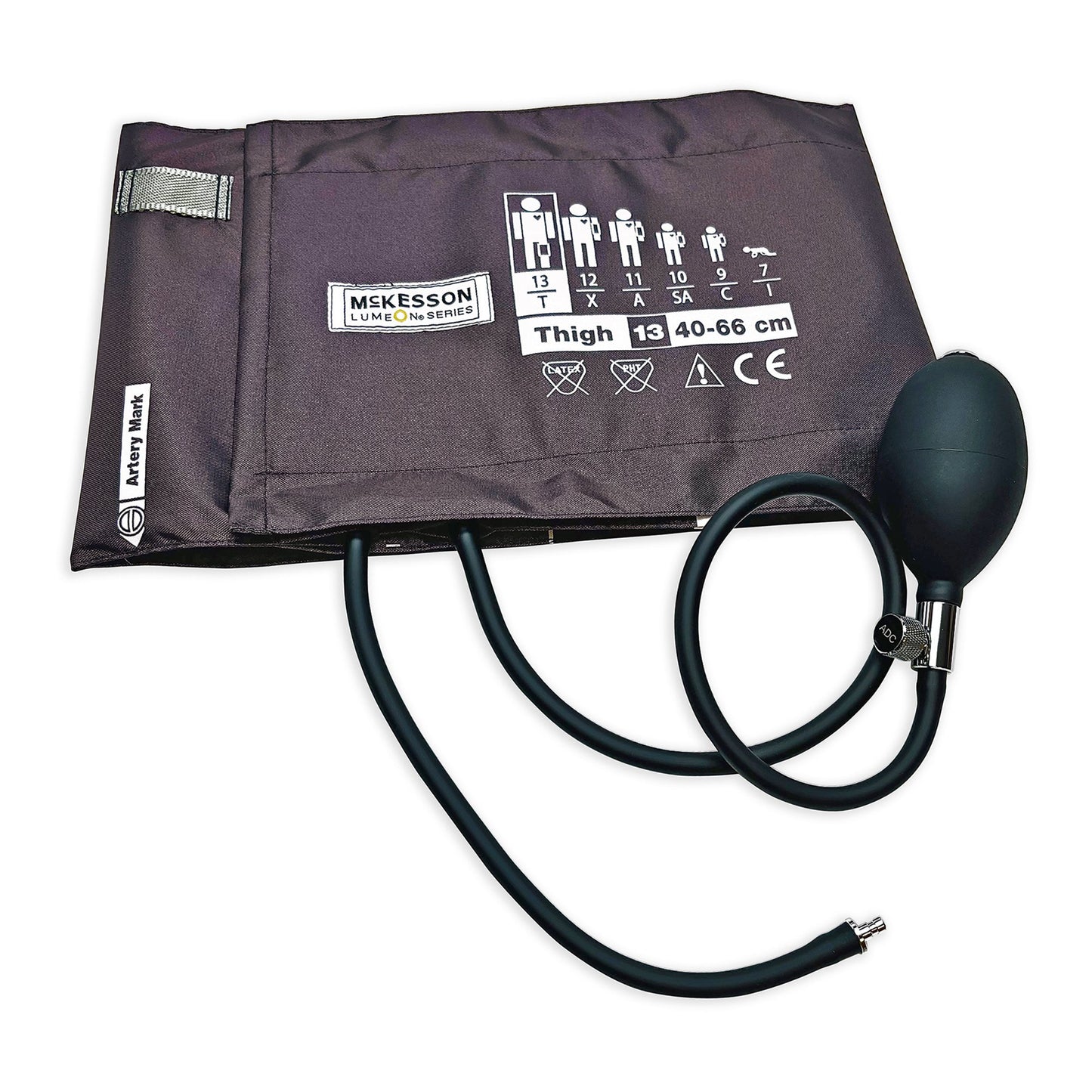 McKesson LUMEON™ Reusable Blood Pressure Cuff and Bulb 40 to 66 cm Leg Nylon Cuff Thigh Cuff (850936_CS)