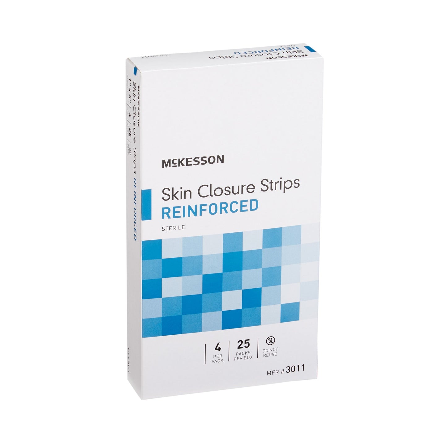 McKesson Skin Closure Strip 1 X 5 Inch Nonwoven Material Reinforced Strip White (876310_CS)