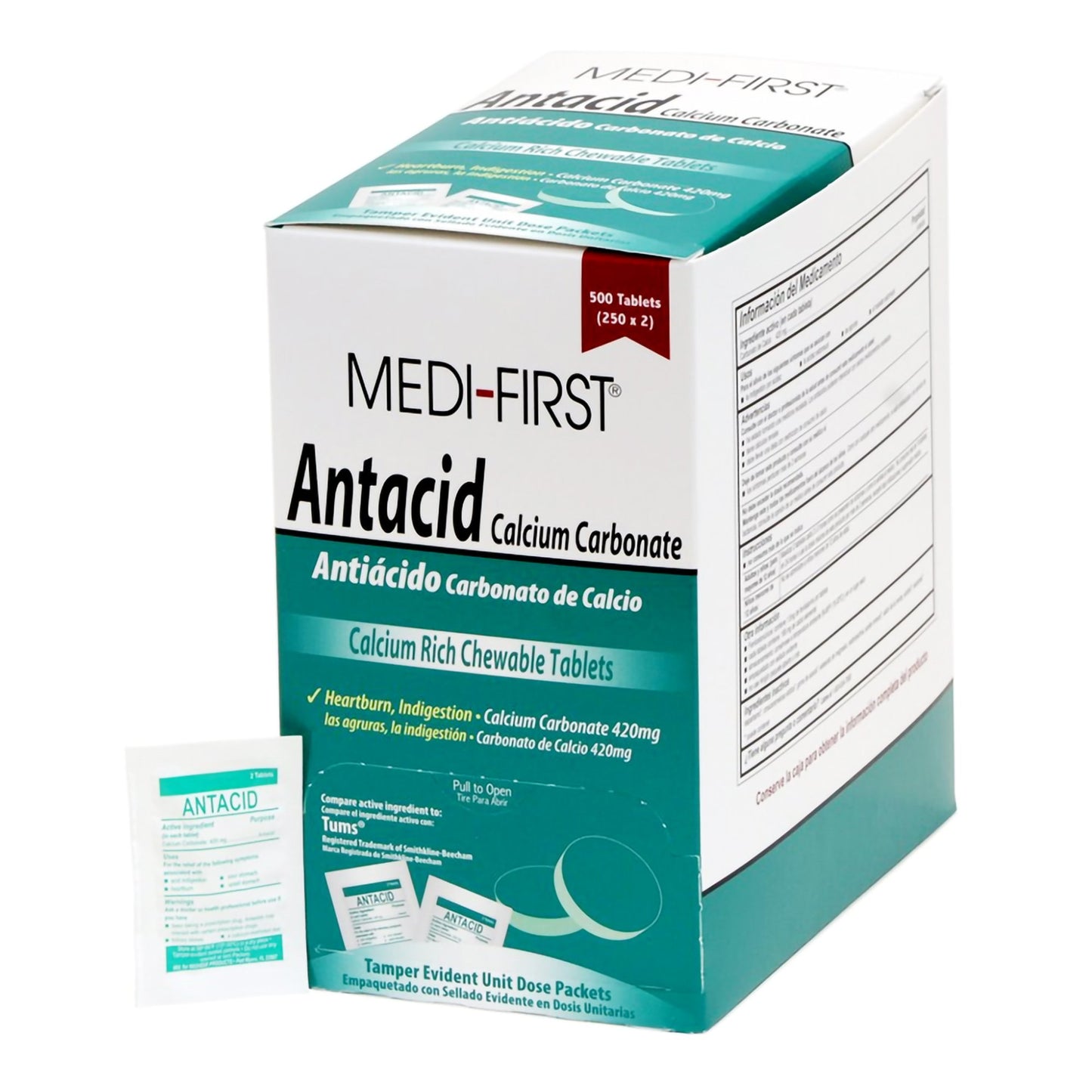 Medi-First® Antacid 420 mg Strength Tablet 500 per Box (498781_BX)