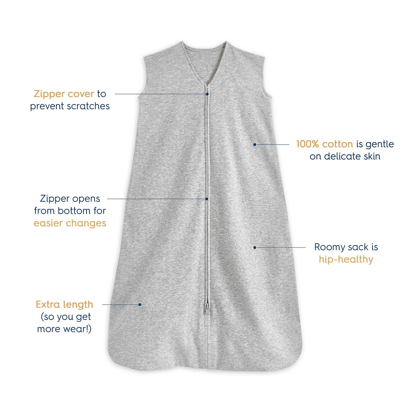 Halo® SleepSack® Wearable Blanket Cotton NonSterile (1240554_CS)