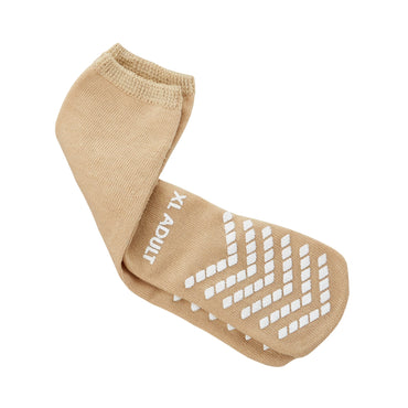 McKesson Slipper Socks Unisex Adult X-Large Single Tread Single Patient Use Tan (1038460_CS)