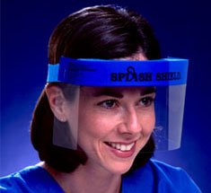 Splash Shield™ Face Shield One Size Fits Most Half Length Anti-fog Disposable NonSterile (310084_BX)