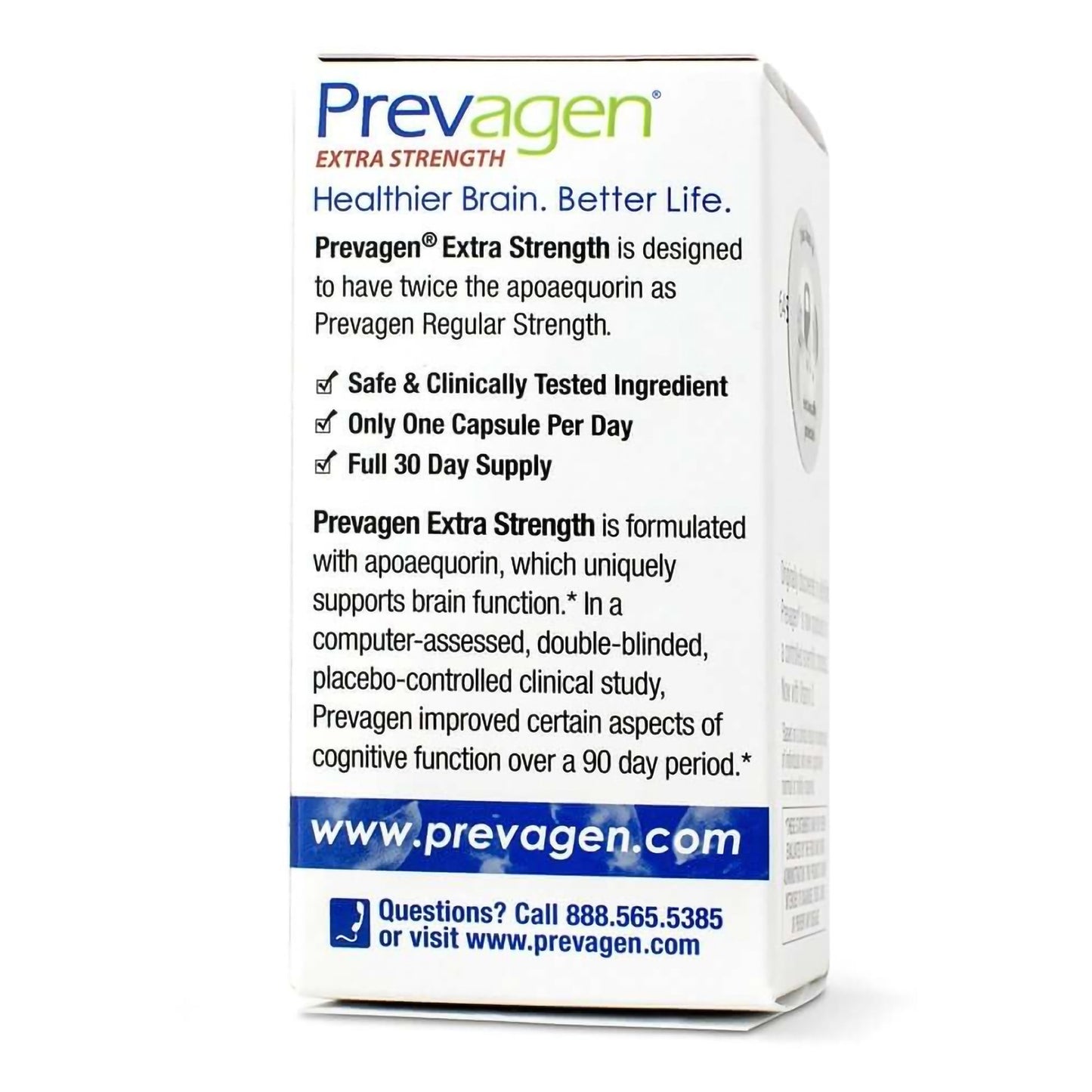 Prevagen® Extra Strength Brain Health Supplement Vitamin D / Apoaequorin 50 mcg - 20 mg Strength Capsule 30 per Bottle (1232020_BT)