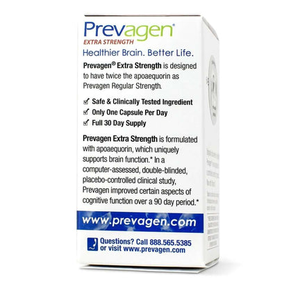 Prevagen® Extra Strength Brain Health Supplement Vitamin D / Apoaequorin 50 mcg - 20 mg Strength Capsule 30 per Bottle (1232020_BT)