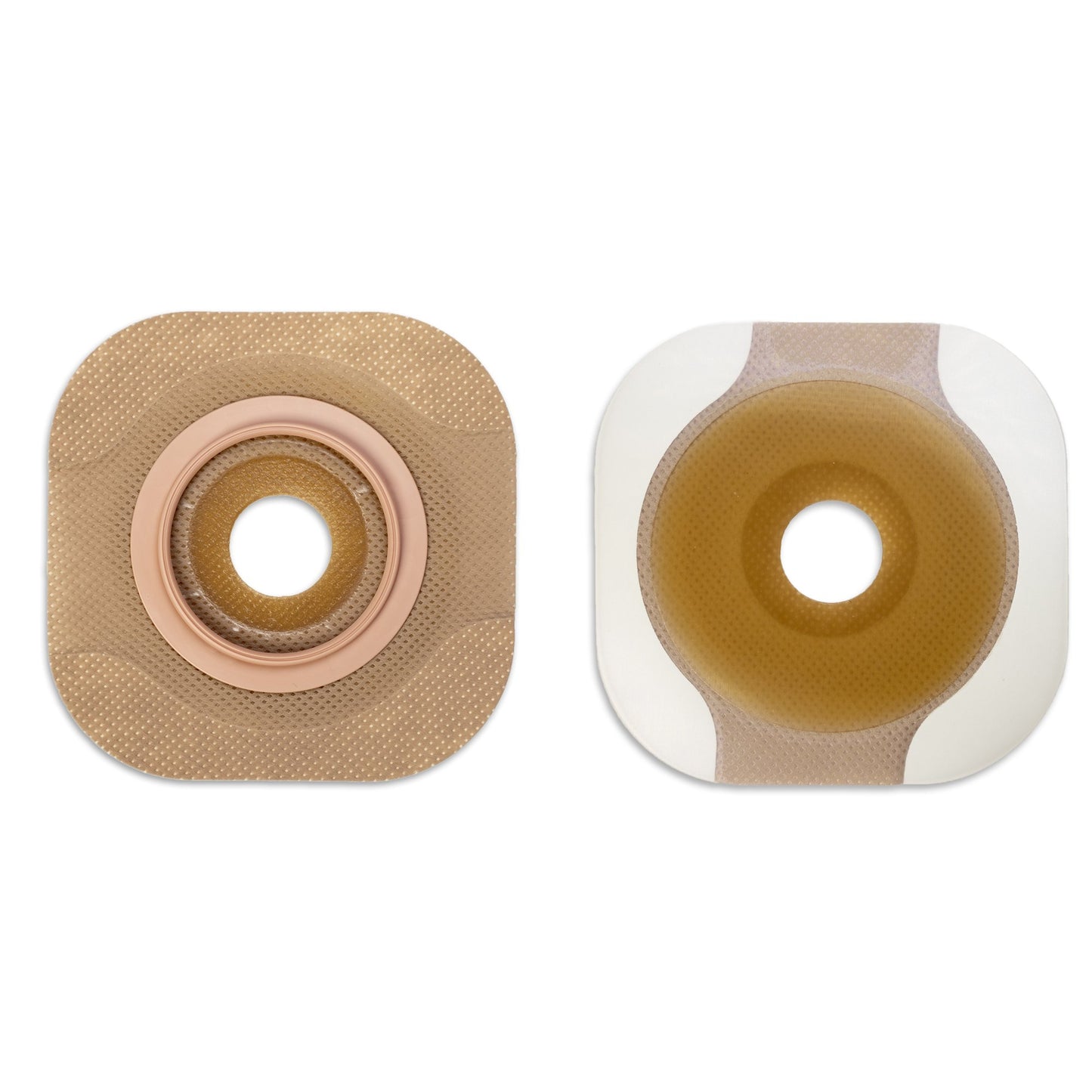 New Image™ Flat CeraPlus™ Ostomy Barrier Precut, Extended Wear Adhesive Tape Borders 1-3/4 Inch Flange Green Code 7/8 Inch Opening (1195892_BX)