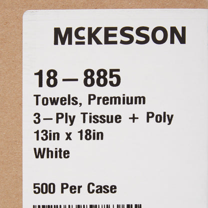 McKesson Procedure Towel 13 W X 18 L Inch White NonSterile (164755_CS)